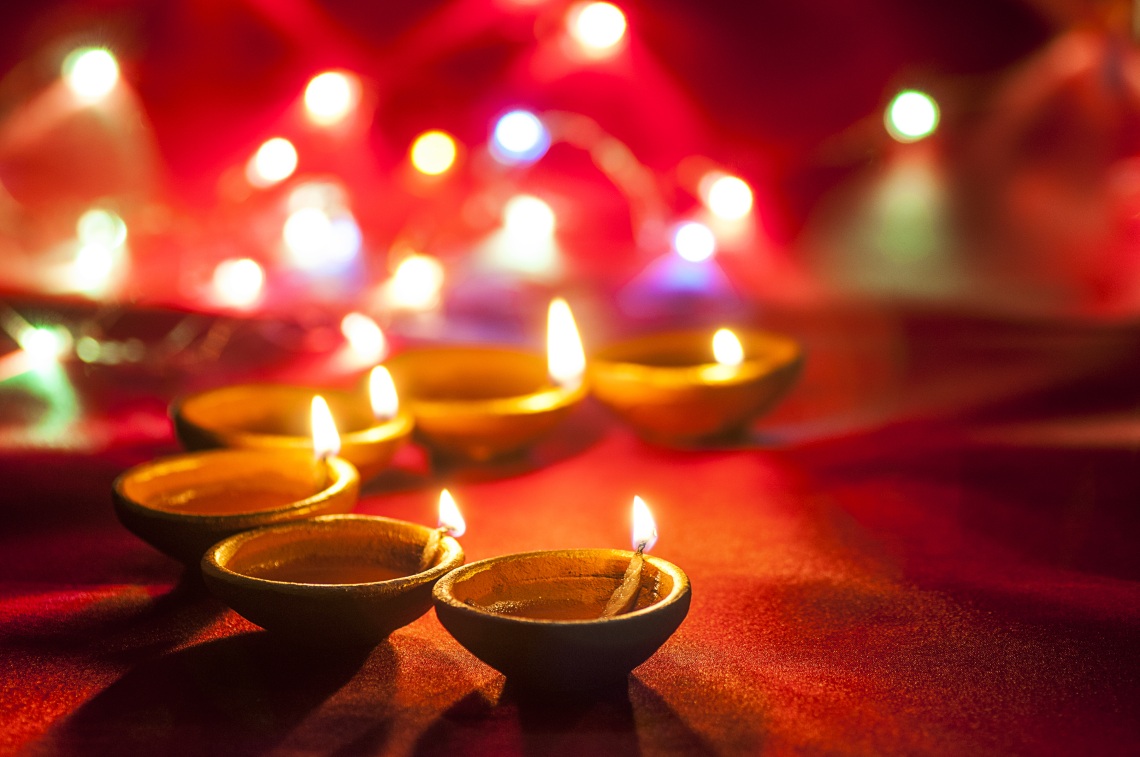Clay lamps used for Deepavali